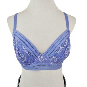 PINK Victoria's Secret Bra 34DD Underwire Lace Adjustable Straps Lavender Purple